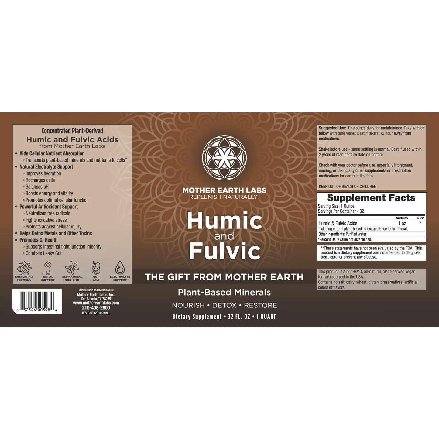 Humic & Fulvic – Quart Glass