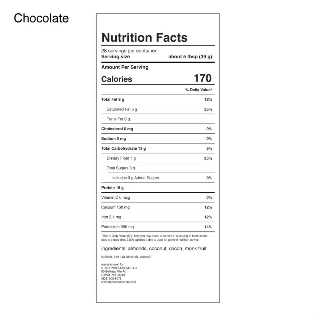 Vegan Almond Protein Powder - Chocolate