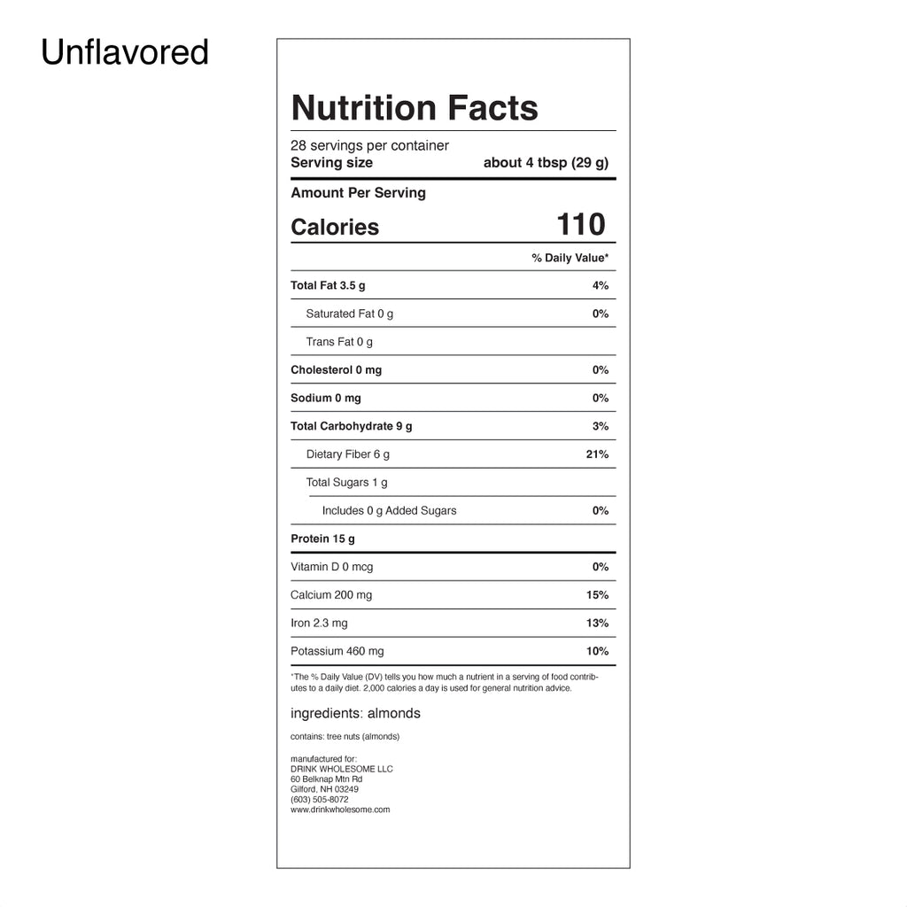 Vegan Almond Protein Powder - Unflavored