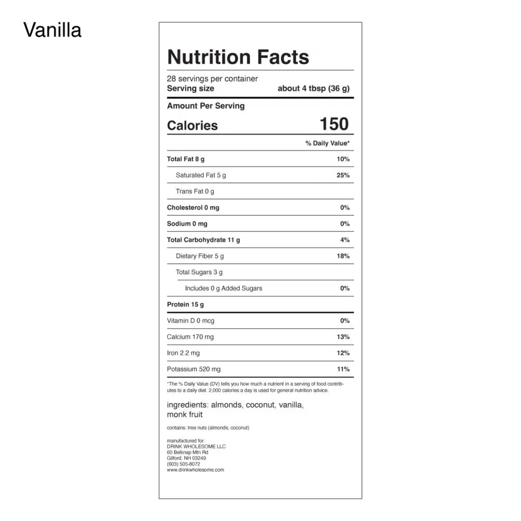 Vegan Almond Protein Powder - Vanilla